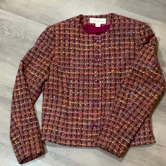 RENA ROWAN Size 8 ladies suit jacket. NWOT. Gorgeous colours. - Picture 1 of 7